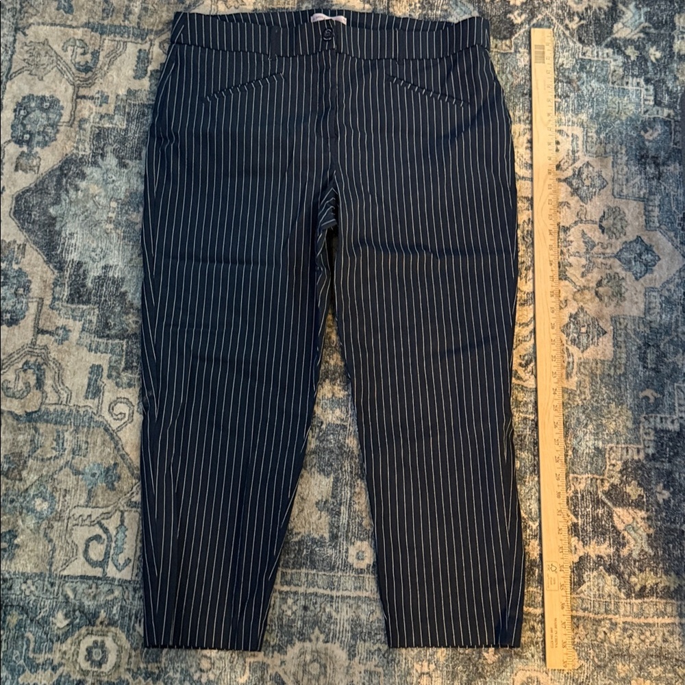 Black and White Striped Pants. Waist 40” Stretchy material